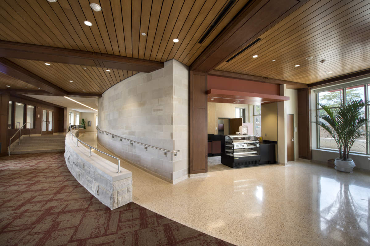 Iu Spruce Hall Interior Main Floor Ramp Weigand Construction